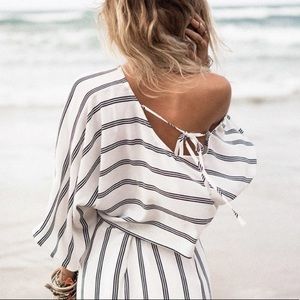 Sabo Skirt Banda Striped Crop Top